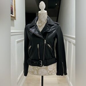ALLSAINTS Dalby Leather Biker Jacket Size 8 US